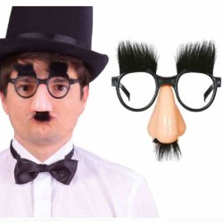 Groteske briller med nse og jenbryn