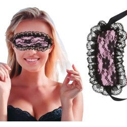 Lyserd Maske Med sort Blonde