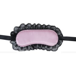 Lyserd Maske Med sort Blonde