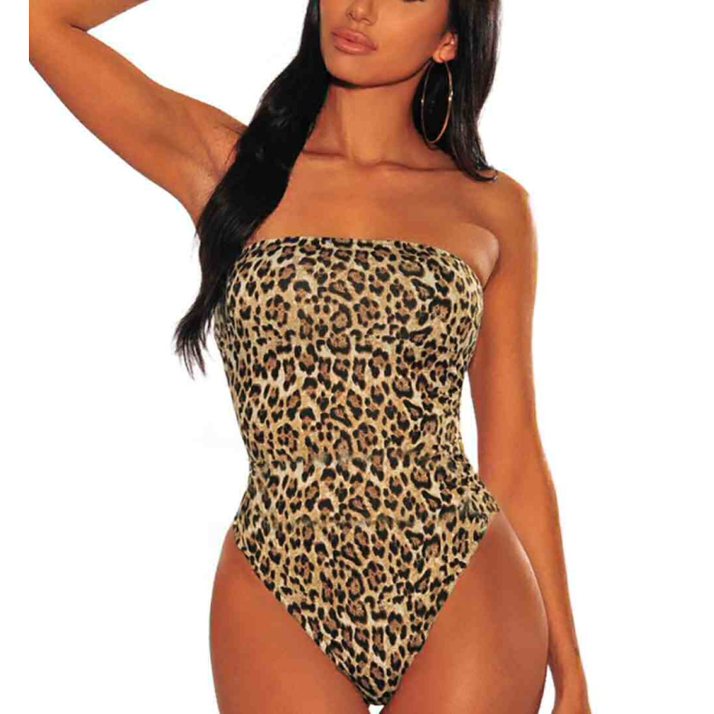 Leopard Print Stropls Bodysuit