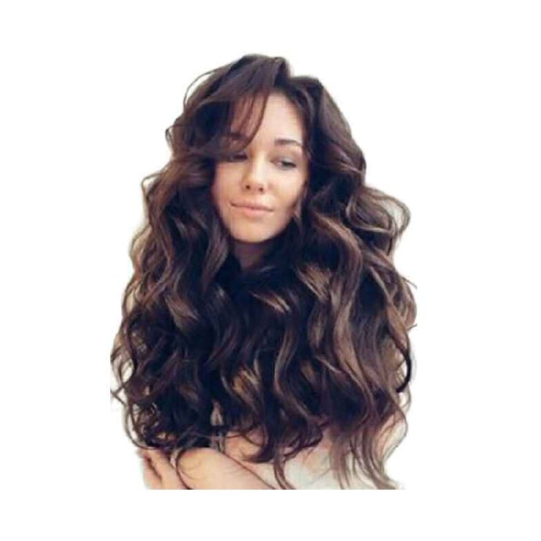 Brun Blget Ambre Rdbrun Krllet Paryk