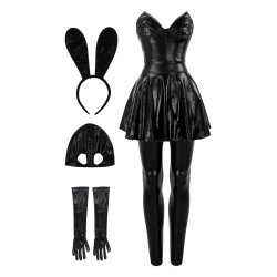 Sort Bunny Kostume