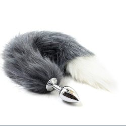 Fox Tail Anal Plug Stainless Steel Metal Butt Plug For Adults Fetish Animal Cosplay Games