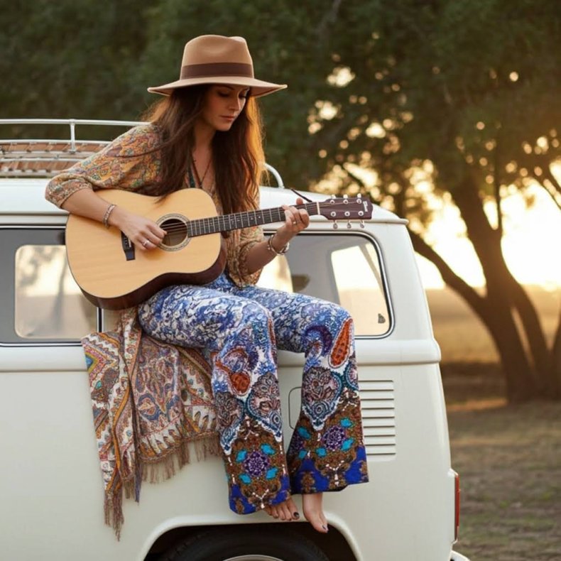 Paisley Print Flare Palazzo Pants