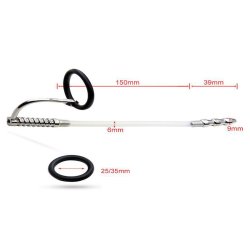 Tube Penis Plug Med Silikone Glansring