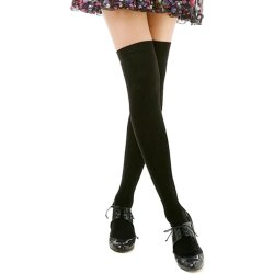 Over kn strmper sorte eller hvide