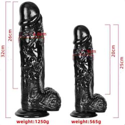 Stor Sort Tyk Dildo til Voksne