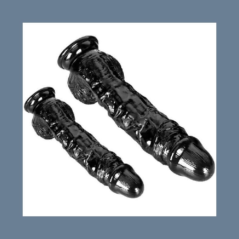 Stor Sort Tyk Dildo til Voksne