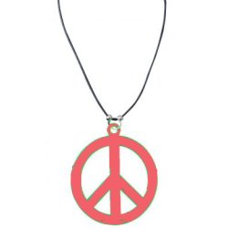Halssmykke m. fredstegn, hippie