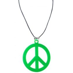 Halssmykke m. fredstegn, hippie