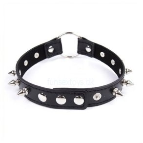 Fetish metal Halsbnd med ring
