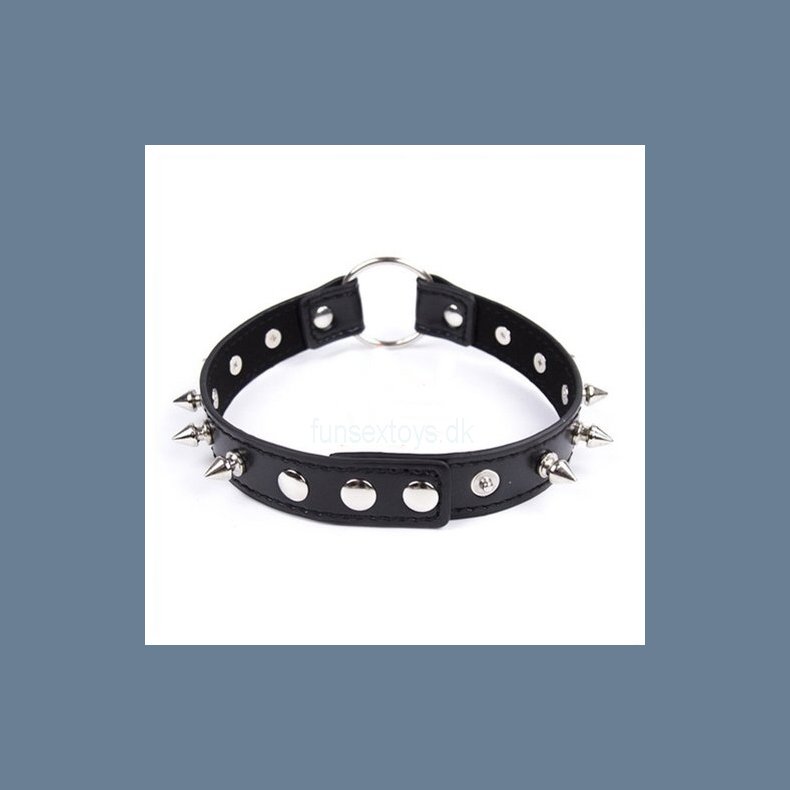 Fetish metal Halsbnd med ring