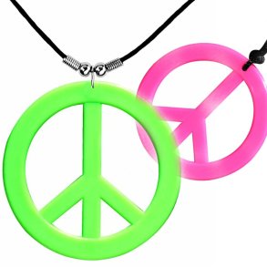 Halssmykke m. fredstegn, hippie