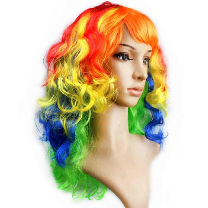 Multi Farvet Paryk