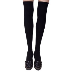 Over kn strmper sorte eller hvide