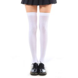 Over kn strmper sorte eller hvide