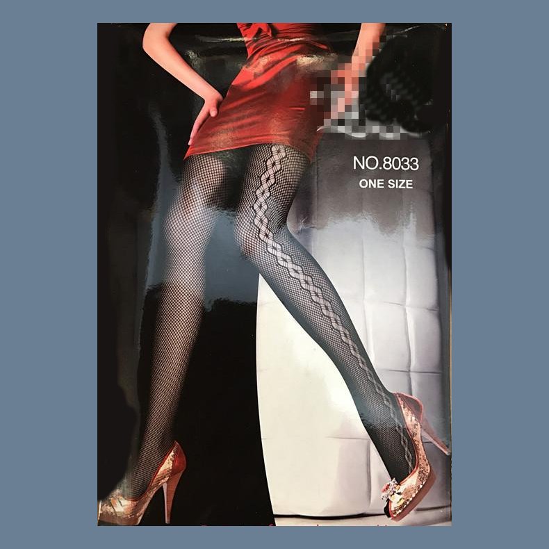 Sorte net strmpebukser med tern langs ben