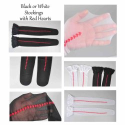 Sorte Selvsiddende Strmper, Hjerter
