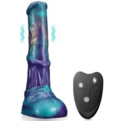 Vibrerende fantasy-hestedildo med st�debev�gelse
