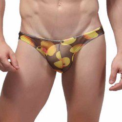 Fashion Men Cartoon Printed Mesh Panty Underwear