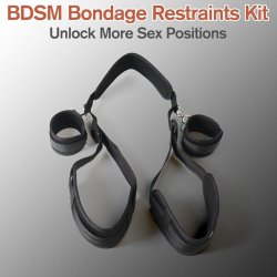 Bondage-stropper med polstrede manchetter