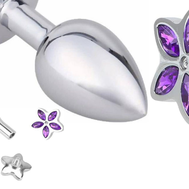 Metal Butt Plugs Flower