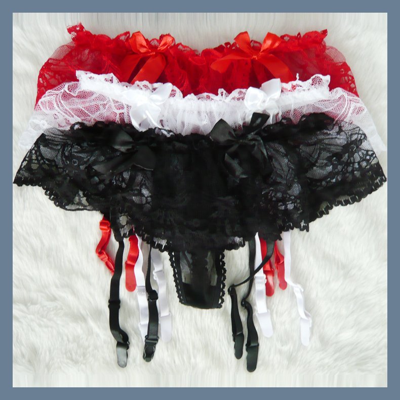 G-streng med Strmpeholder