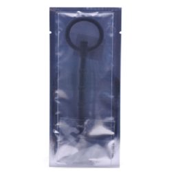 Sort Cum-Thru Penis Plug med Ring