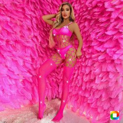 Fiskenet Bodystocking med Sten