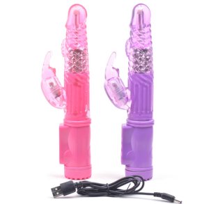 Rabbit Vibrator Jelly med roterende kugler