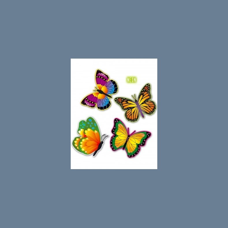 Farverige Sommerfugle Dekoration