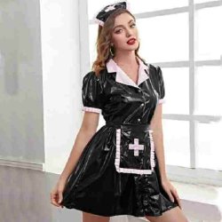 Sort Halloween Sygeplejerske Kostume