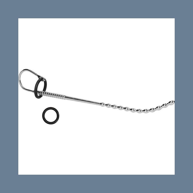 Penis Plug med Dobbelt Silikone Ringe
