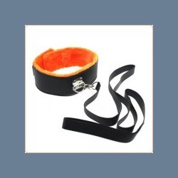 Sort og Farvet Plys Bondage Kit - 7 dele