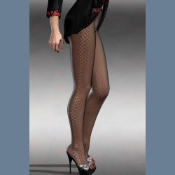 Sorte net strmpebukser med tern langs ben