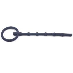 Sort Cum-Thru Penis Plug med Ring