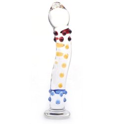 Farverige Nubret Sensuel Glas Dildo