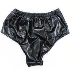 Dildo Latex Trusser Sort med Vibrator