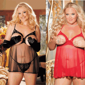 Open Bra  Babydoll Lingeri