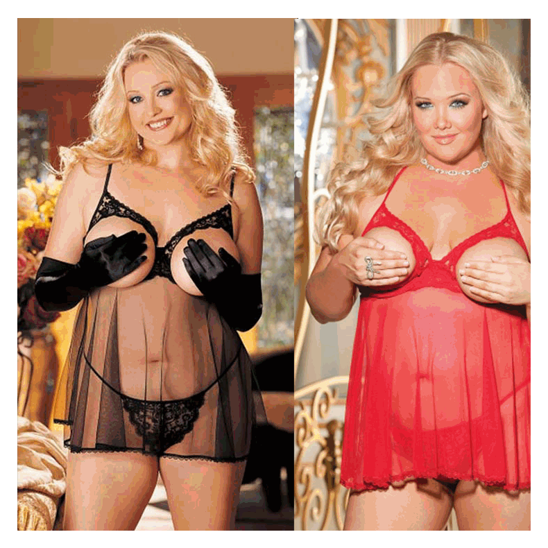 Open Bra Babydoll Lingeri