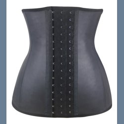 Sort Latex talje Cincher underbust Korset
