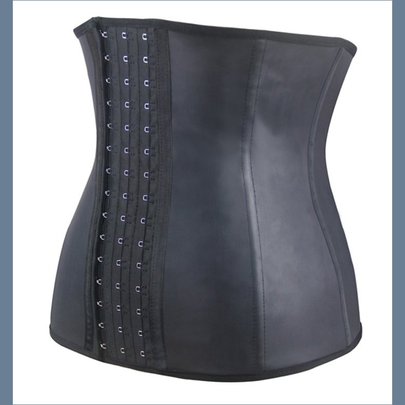 Sort Latex talje Cincher underbust Korset