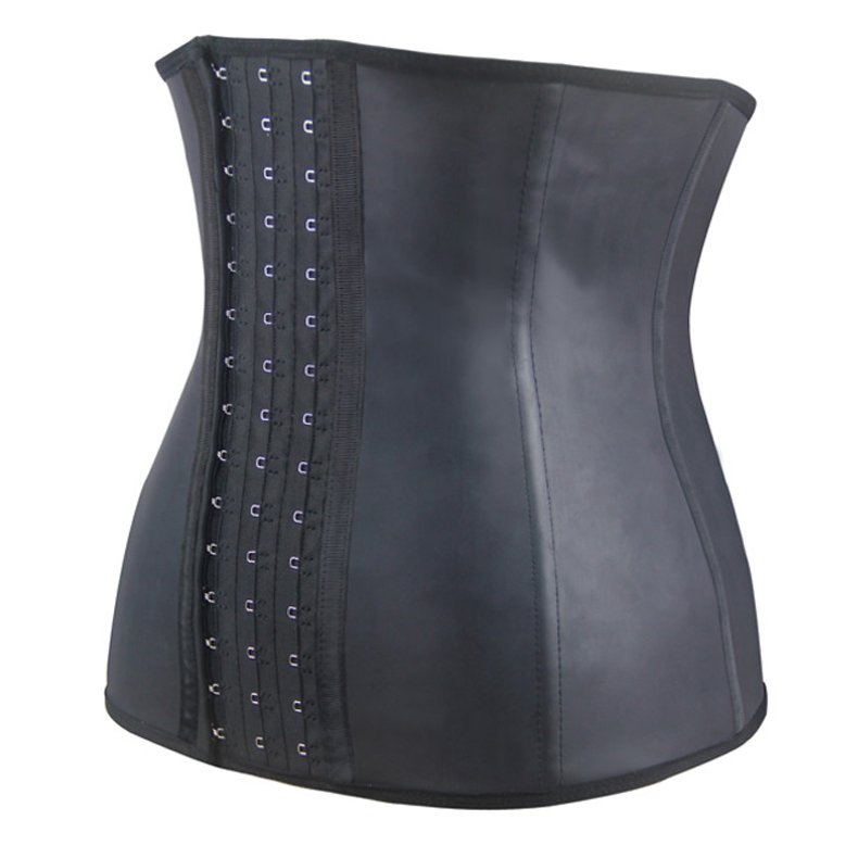 Sort Latex talje Cincher underbust Korset