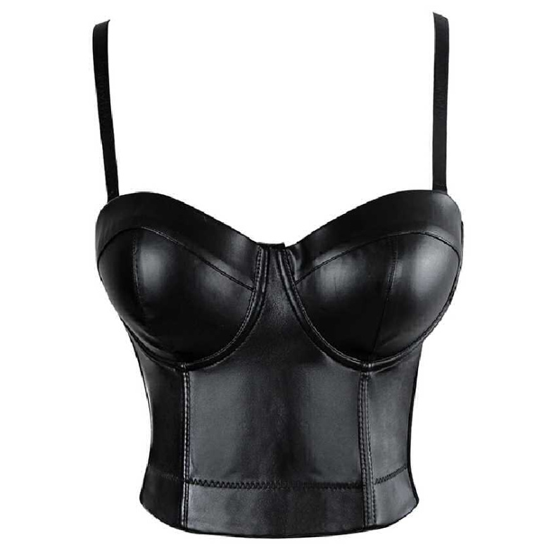 Sexy Faux Leather Bustier