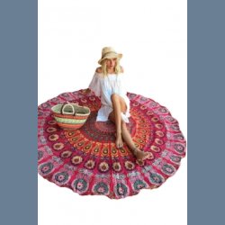 Yoga Strand Tpper Peacock Print Boho