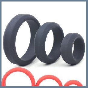 Forbedret Silikone Triple Penis Ring St