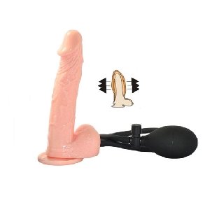 Oppustelige Realistisk Dildo med Pumpe