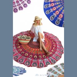 Yoga Strand Tpper Peacock Print Boho