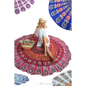 Yoga Strand Tpper Peacock Print Boho