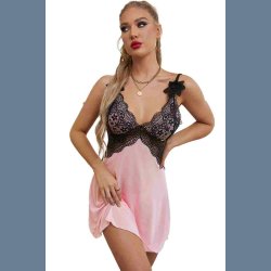 Leopard - Pink Blonde ben Ryg Babydoll 